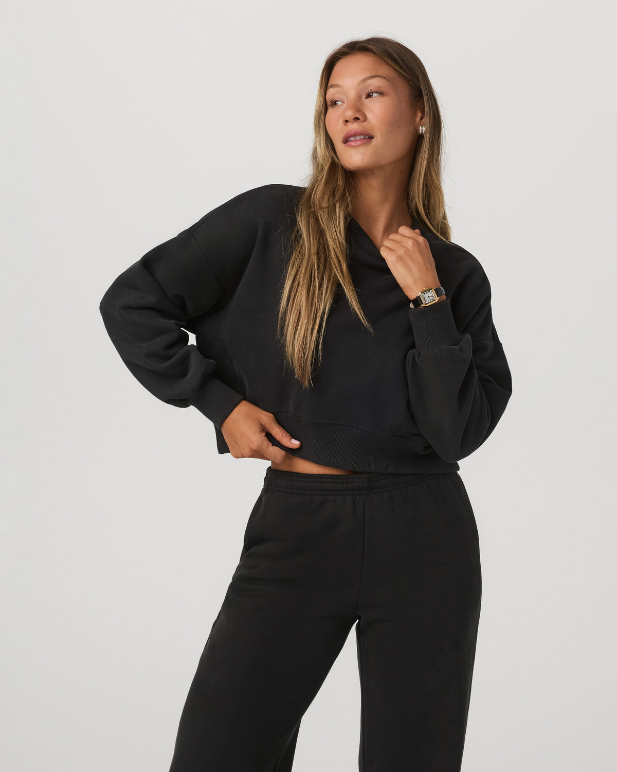 Restore Mini Crew Women's Washed Black Crewneck | Vuori outlet - US 8893