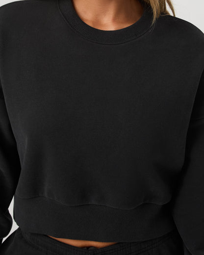 Restore Mini Crew Women's Washed Black Crewneck | Vuori outlet - US 8893