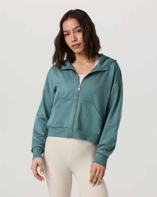 Halo Full Zip Hoodie Women's Bluegrass Heather Hoodie | Vuori onsale - US 8195