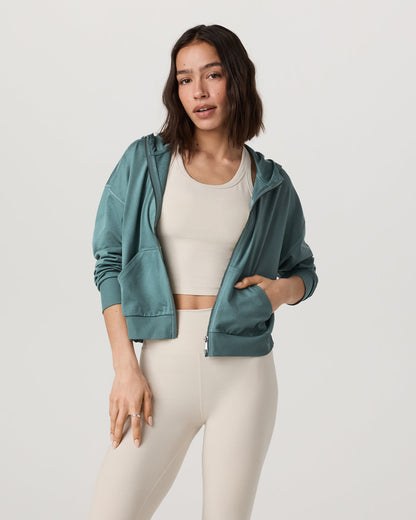 Halo Full Zip Hoodie Women's Bluegrass Heather Hoodie | Vuori onsale - US 8195