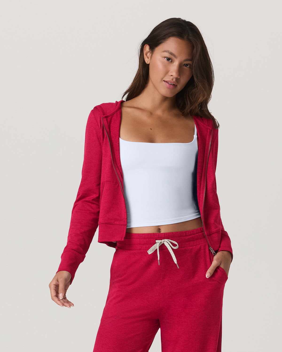 Halo Mini FZ Hoodie Women's Strawberry Heather Hoodie | Vuori online - US 2342