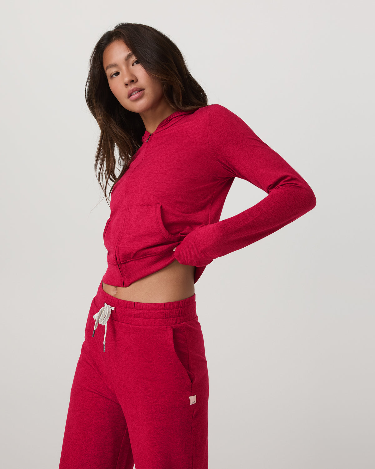 Halo Mini FZ Hoodie Women's Strawberry Heather Hoodie | Vuori online - US 2342