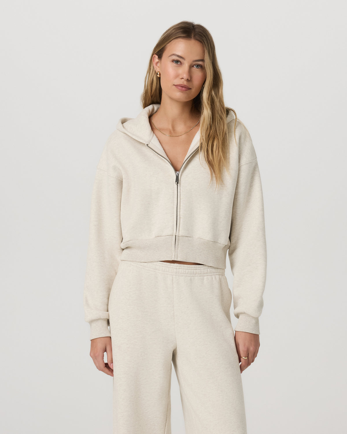 Restore Mini Full Zip Hoodie Bone Heather Jacket | Vuori sale - US 5775