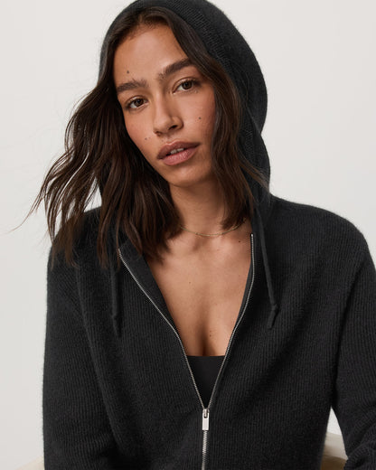 Émilie Cashmere Hoodie Women's Black Zip | Vuori for sale - US 3957