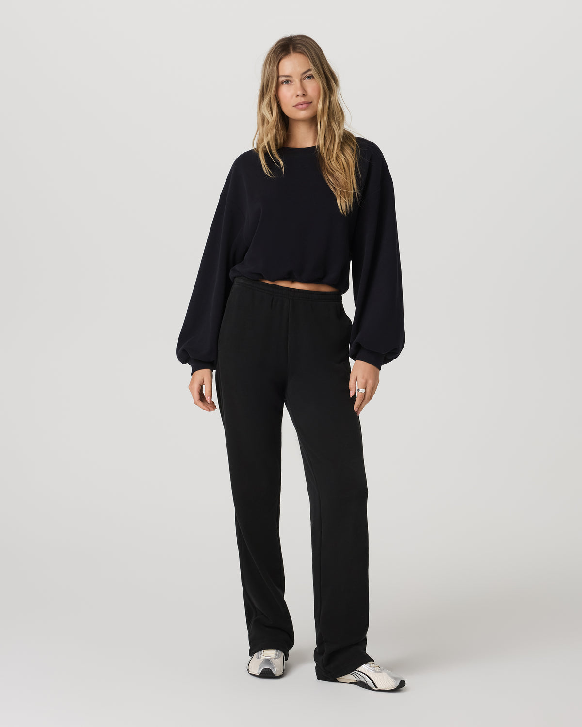 Sedona Bubble Crew Women's Black Pullover Crewneck | Vuori shop - US 4984