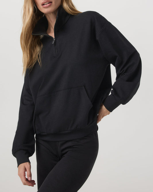 Granite Half Zip Black Heather Pullover Sweatshirt | Vuori sale - US 4171