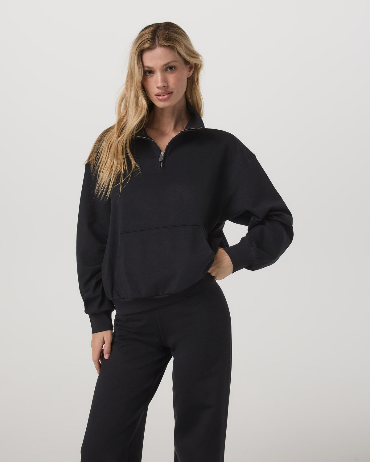 Granite Half Zip Black Heather Pullover Sweatshirt | Vuori sale - US 4171