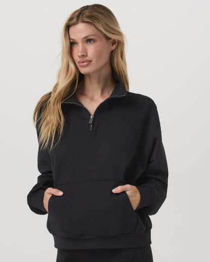 Granite Half Zip Black Heather Pullover Sweatshirt | Vuori sale - US 4171