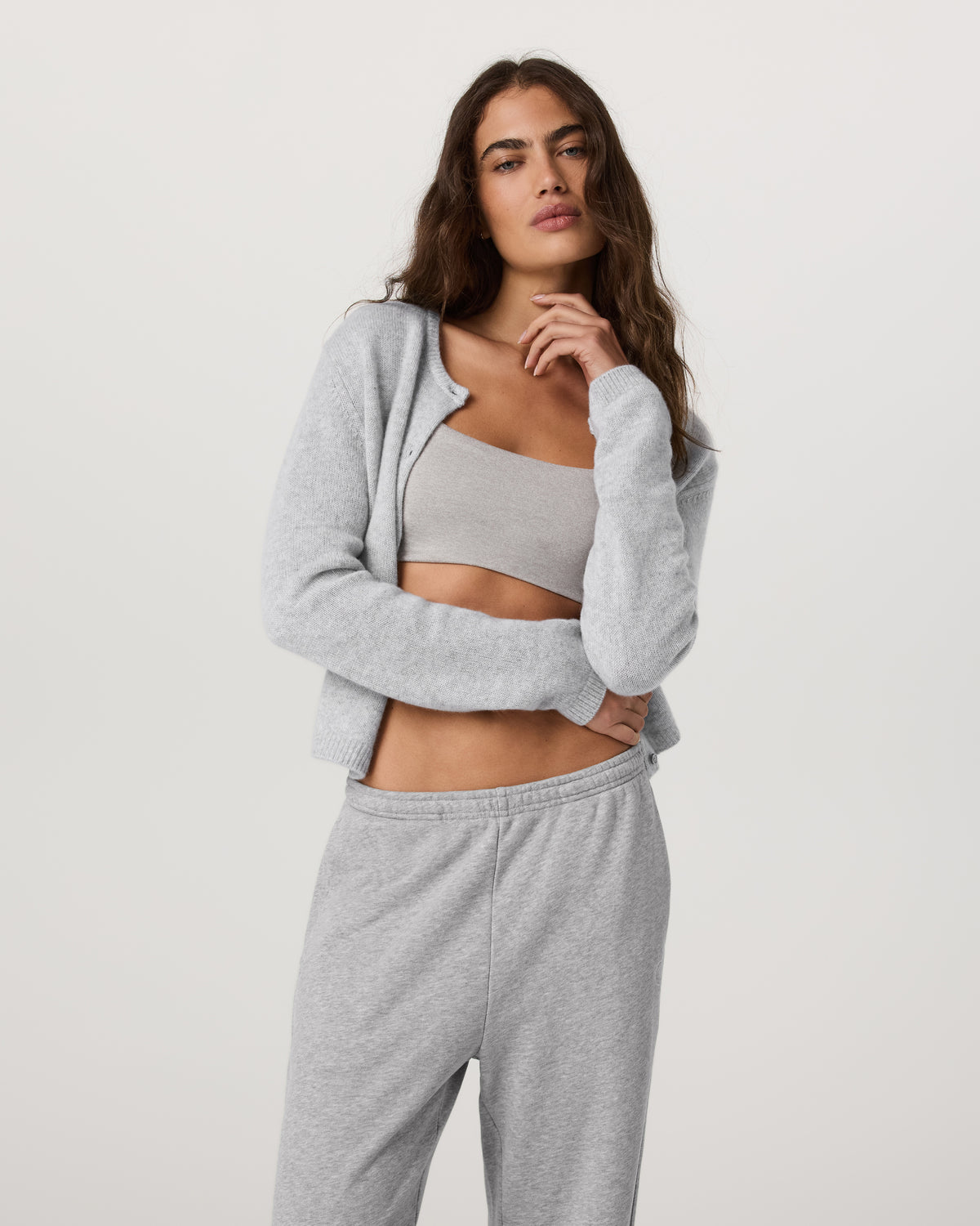 Émilie Cashmere Cardi Women's Pale Grey Heather | Vuori onsale - US 2214