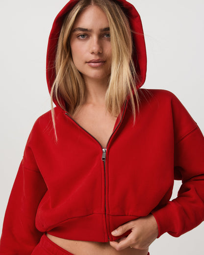 Restore Mini Full Zip Hoodie Women's Cherry Jacket | Vuori outlet - US 5700