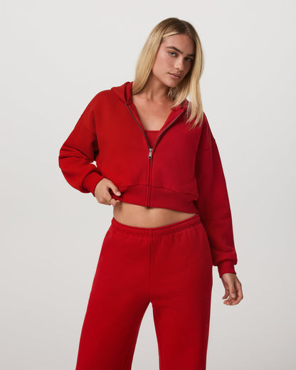 Restore Mini Full Zip Hoodie Women's Cherry Jacket | Vuori outlet - US 5700