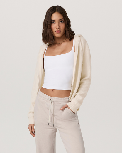 Émilie Cashmere Hoodie Women's Porcelain Zip | Vuori shop - US 1384