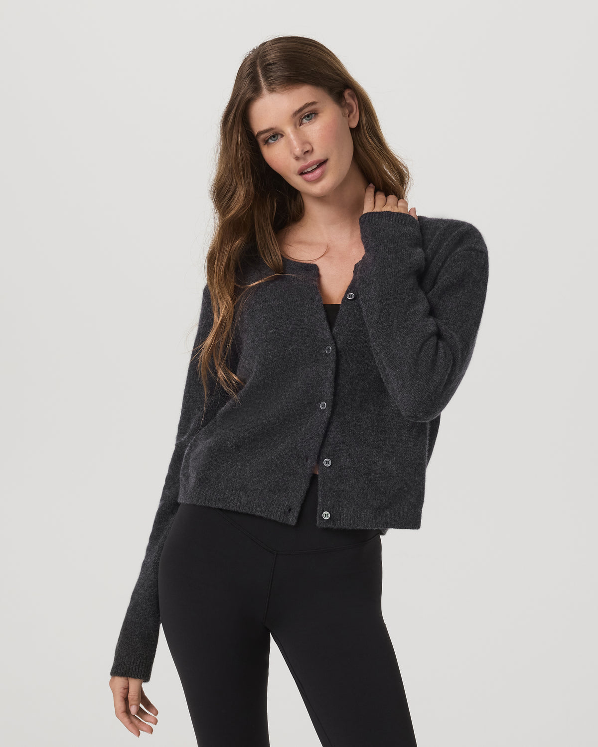 Émilie Cashmere Cardi Women's Charcoal Heather | Vuori sale - US 7813
