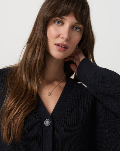 Alps Boyfriend Cardigan Women's Black Knit Sweater | Vuori online - US 3791