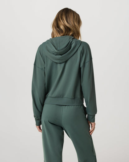Halo Modern Full Zip Hoodie Women's Agate Green Hoodie | Vuori shop - US 5393