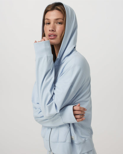 Women's Halo Modern Full Zip Hoodie Soft Sky Heather | Vuori sale - US 7198