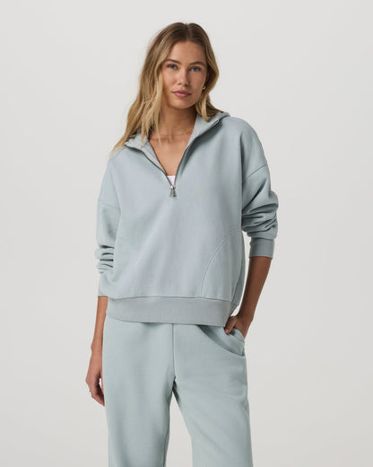 Restore Relaxed Half Zip Hoodie Blue Haze Jacket | Vuori onsale - US 9552