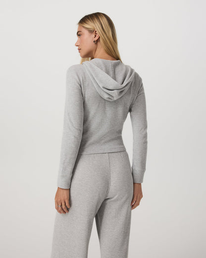 Waffle Full Zip Hoodie Women's Light Grey Hoodie | Vuori for sale - US 4246