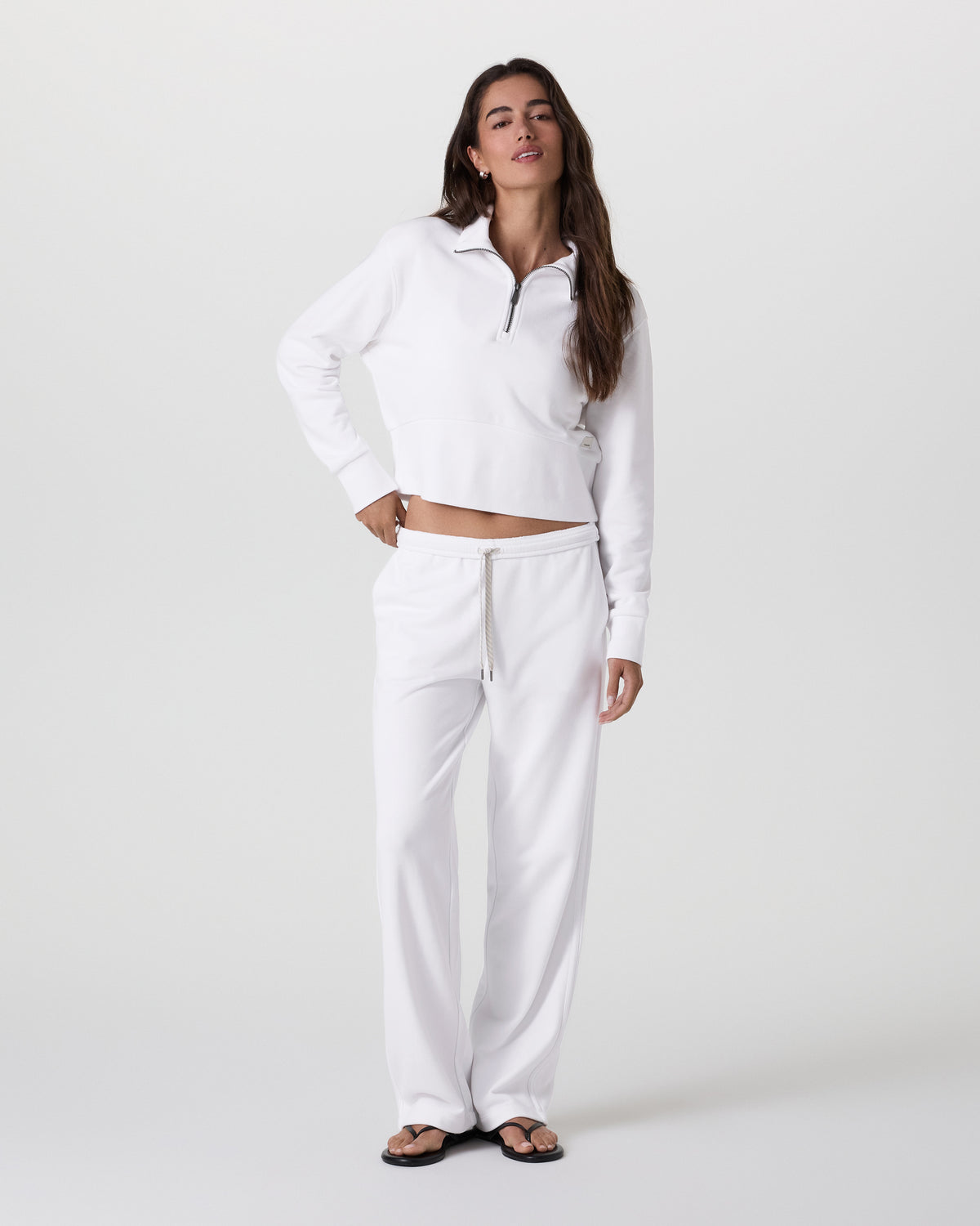 Sedona Cropped Half Zip White | Vuori shop - US 7174