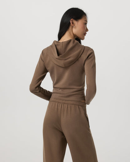 Compose Full Zip Hoodie Women's Espresso Zip-Up Jacket | Vuori outlet - US 6450