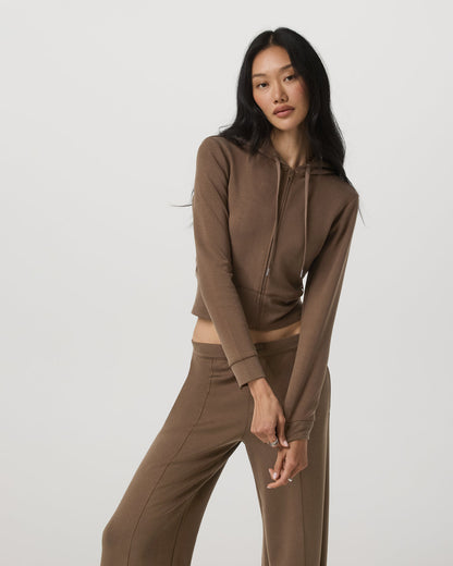 Compose Full Zip Hoodie Women's Espresso Zip-Up Jacket | Vuori outlet - US 6450
