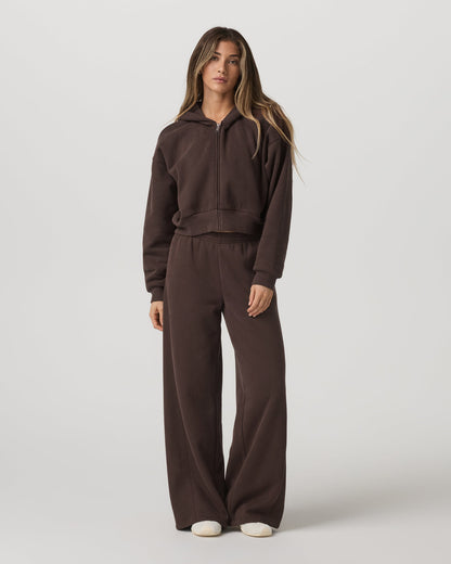 Restore Mini Full Zip Hoodie Women's Java Jacket | Vuori onsale - US 8032
