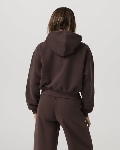 Restore Mini Full Zip Hoodie Women's Java Jacket | Vuori onsale - US 8032