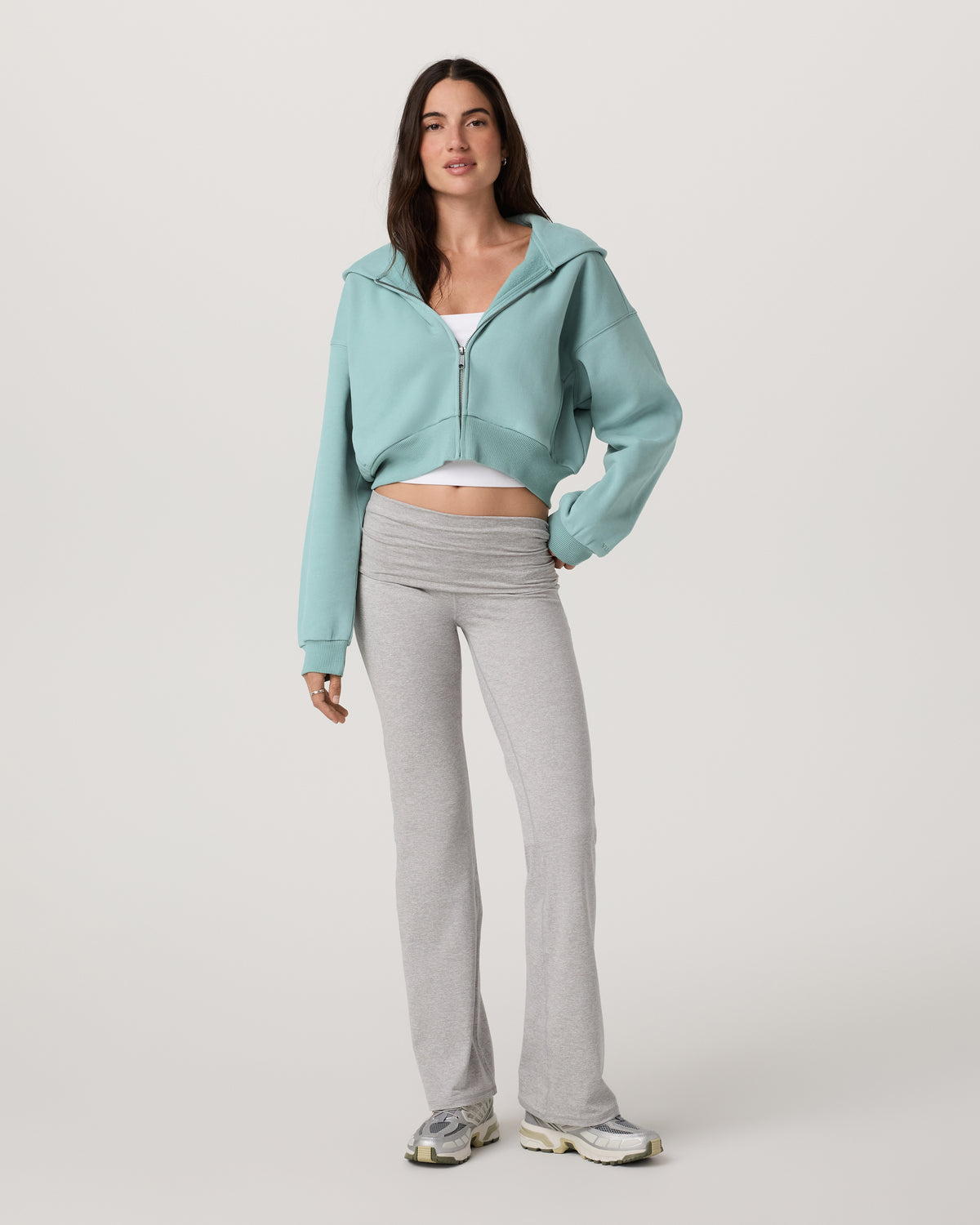 Restore Mini Full Zip Hoodie Women's Sea Spray Jacket | Vuori for sale - US 6527