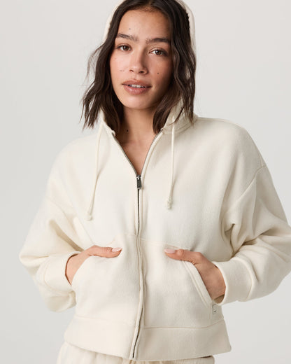 Beach Fleece Zip Up Women's Natural Full-Zip Hoodie | Vuori outlet - US 2077