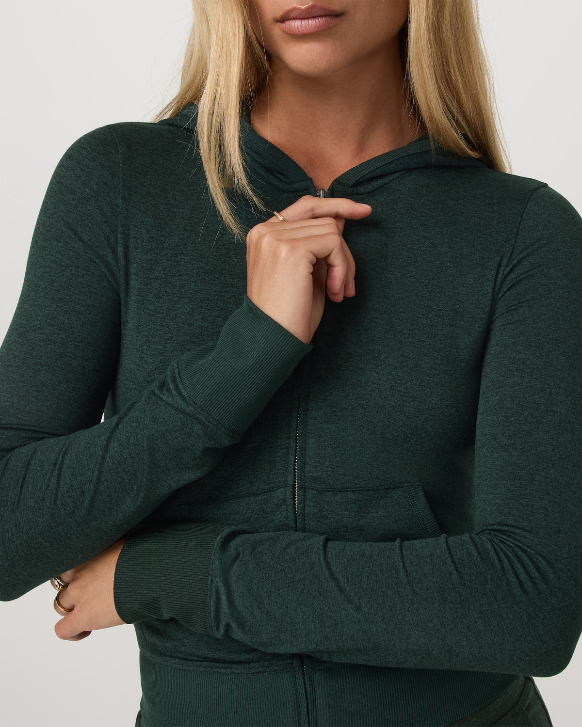 Halo Mini FZ Hoodie Women's Evergreen Heather Hoodie | Vuori onsale - US 8468