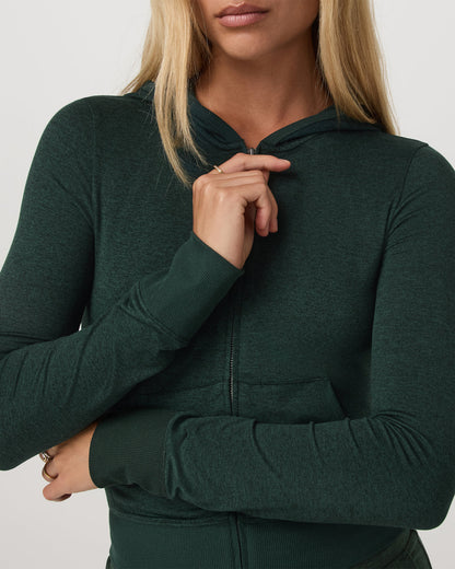 Halo Mini FZ Hoodie Women's Evergreen Heather Hoodie | Vuori onsale - US 8468