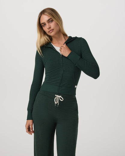 Halo Mini FZ Hoodie Women's Evergreen Heather Hoodie | Vuori onsale - US 8468