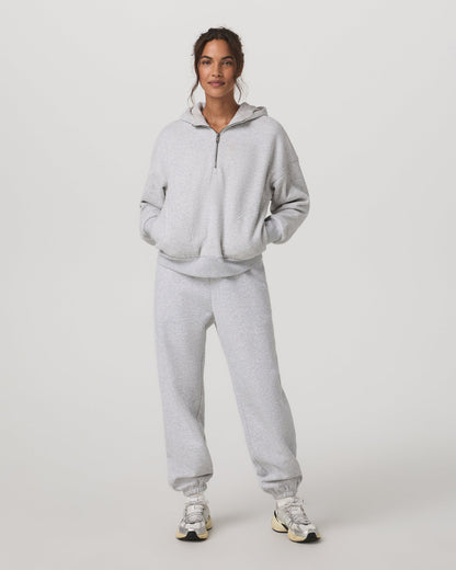Restore Relaxed Half Zip Hoodie Pale Grey Jacket | Vuori online - US 2306