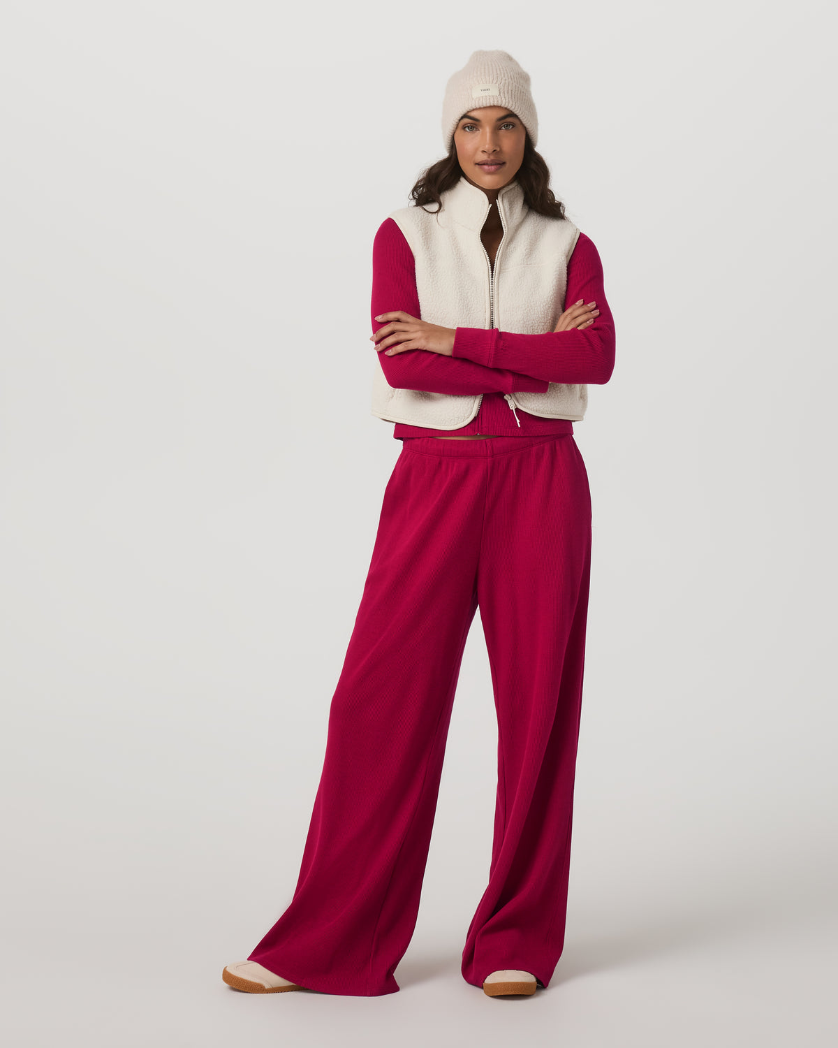 Waffle Full Zip Hoodie Women's Strawberry Hoodie | Vuori sale - US 6647
