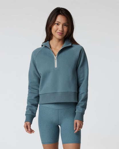 Restore Half Zip Hoodie Women's Smoke Blue Hoodie | Vuori onsale - US 9221