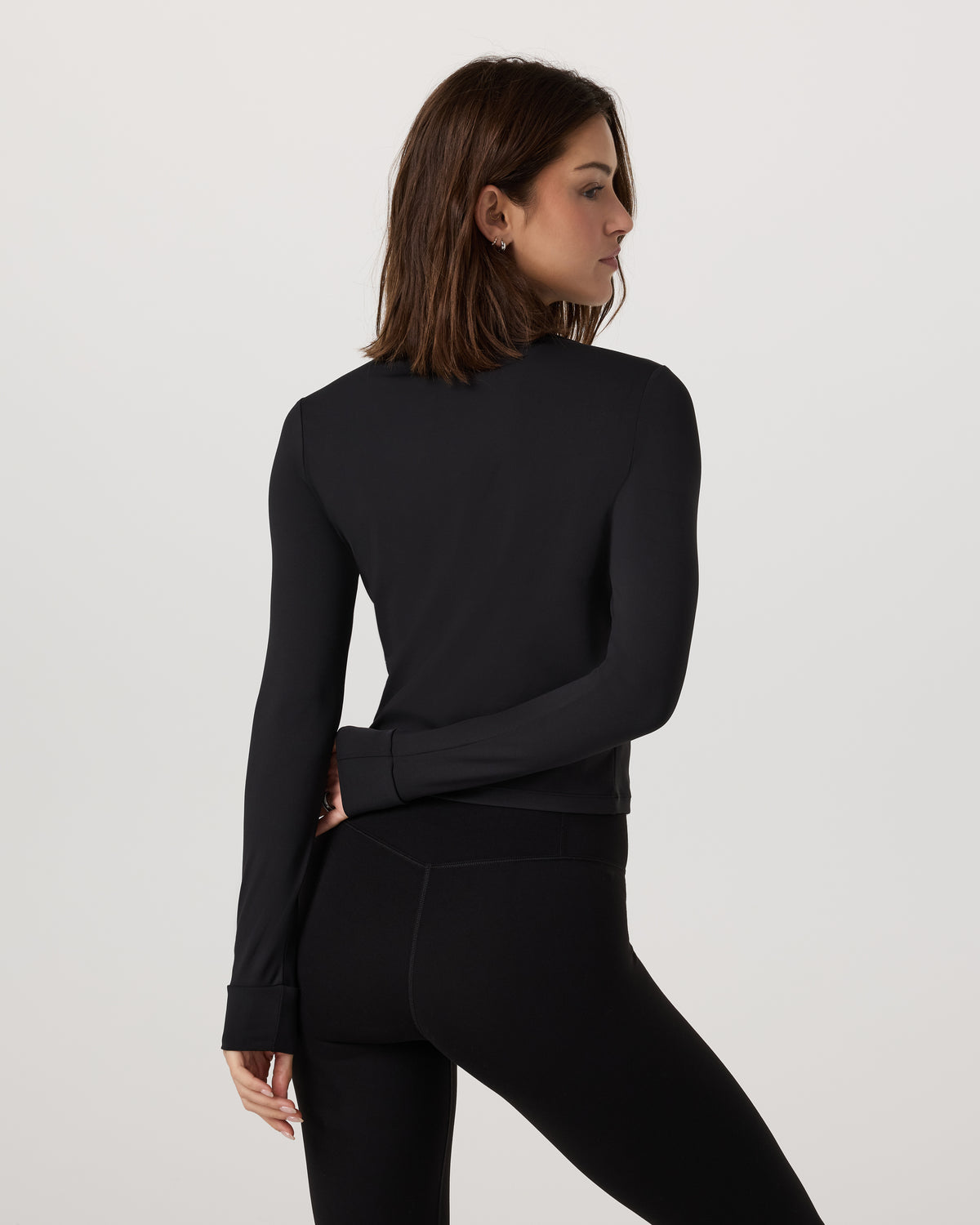 Studio Half Zip Women's Black Workout Jacket | Vuori for sale - US 6171