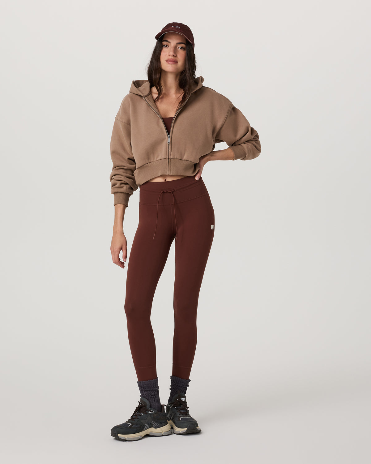 Restore Mini Full Zip Hoodie Women's Nutmeg Jacket | Vuori discount - US 5772