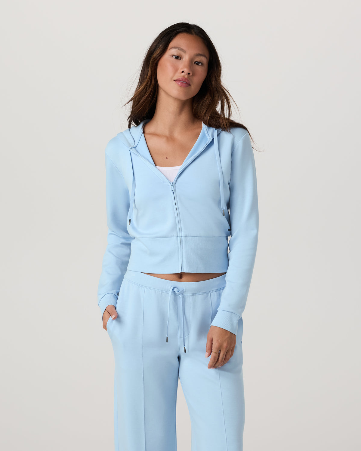 Compose Full Zip Hoodie Women's Crystal Blue Jacket | Vuori shop - US 9425