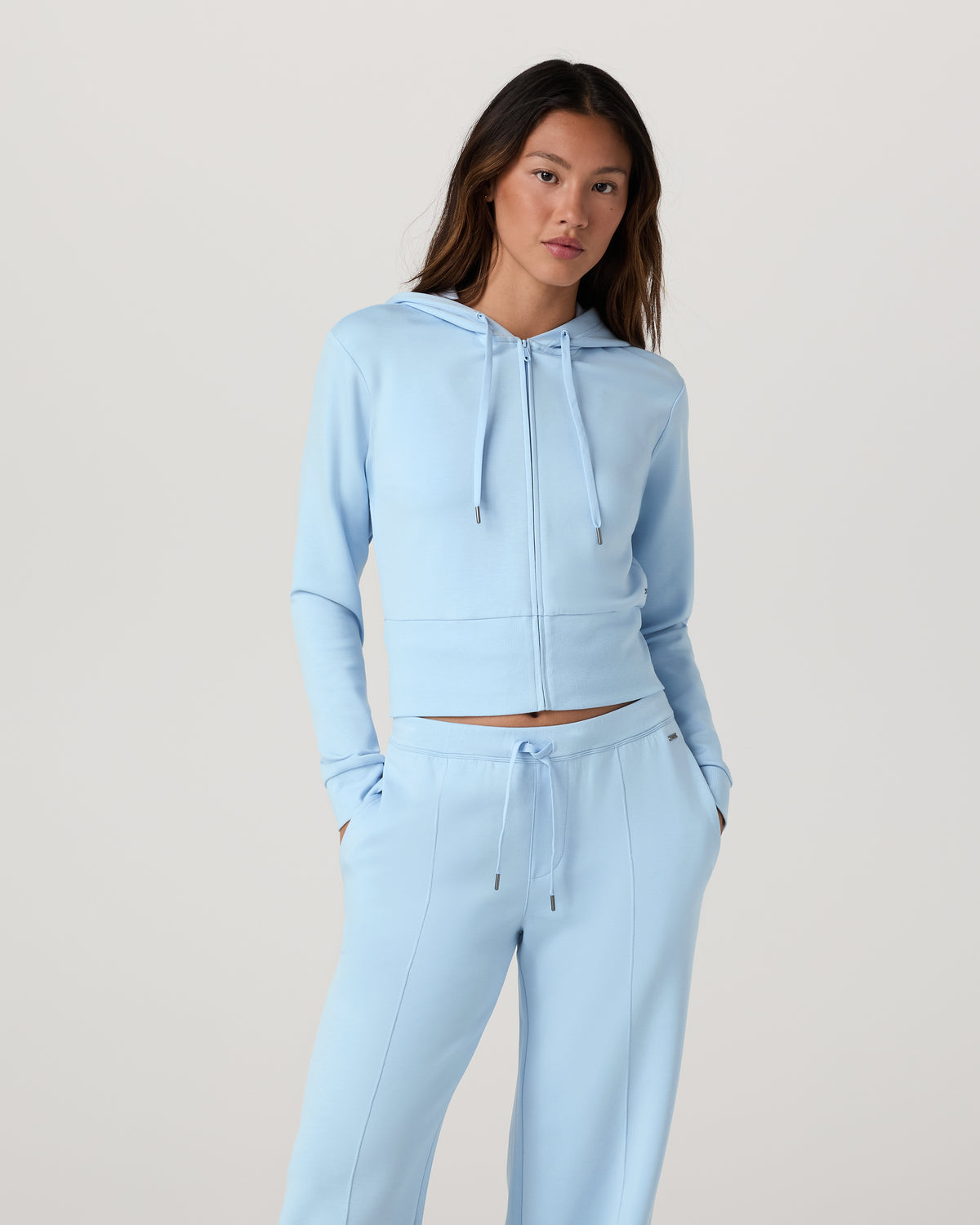 Compose Full Zip Hoodie Women's Crystal Blue Jacket | Vuori shop - US 9425