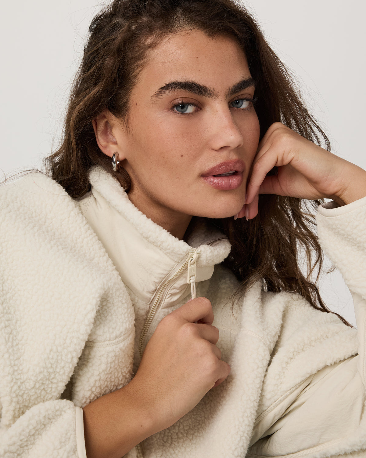 Alpine Jacket Women's Cozy Fleece Jacket in Bone | Vuori for sale - US 3500