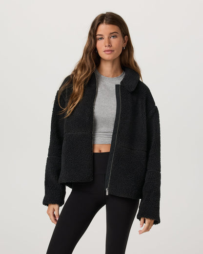 Lou Full Zip Jacket Women's Black Fleece Jacket | Vuori shop - US 1331