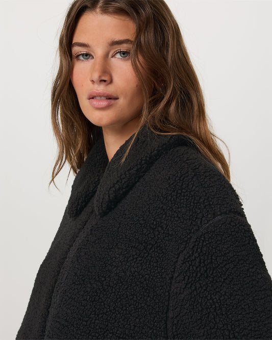 Lou Full Zip Jacket Women's Black Fleece Jacket | Vuori shop - US 1331