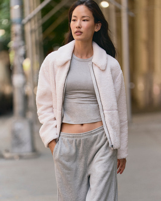 Lou Full Zip Jacket Women's Marshmallow Fleece Jacket | Vuori outlet - US 7539