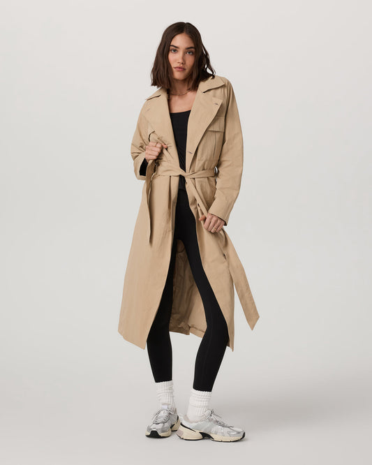Rhodes Trench Coat Classic Women's Khaki Trench | Vuori onsale - US 6726