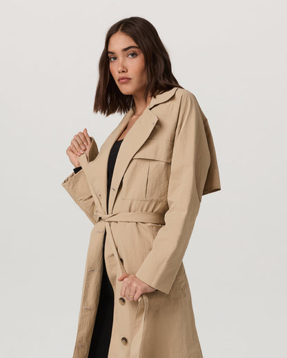 Rhodes Trench Coat Classic Women's Khaki Trench | Vuori onsale - US 6726