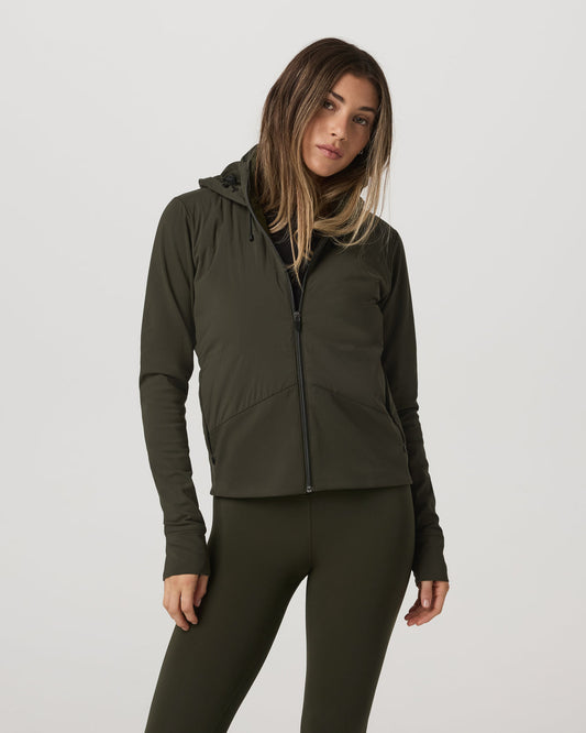Chilled Out Full Zip Women's Olive Training Jacket | Vuori for sale - US 7638