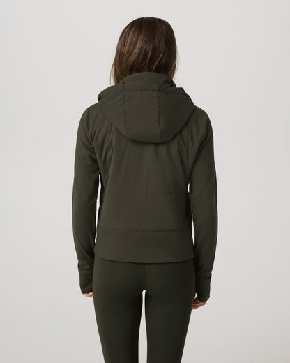 Chilled Out Full Zip Women's Olive Training Jacket | Vuori for sale - US 7638