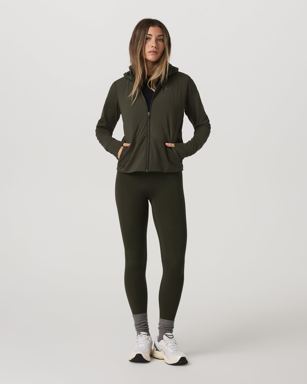 Chilled Out Full Zip Women's Olive Training Jacket | Vuori for sale - US 7638