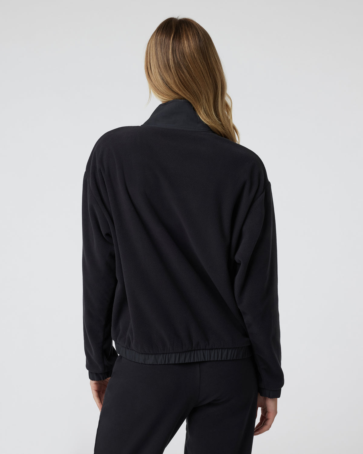 Women's Aspen Half Zip Black Fleece Pullover | Vuori shop - US 5285