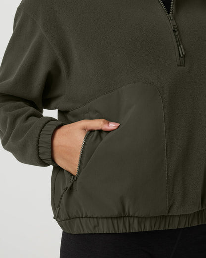 Women's Aspen Half Zip Women's Olive Pullover | Vuori shop - US 3509